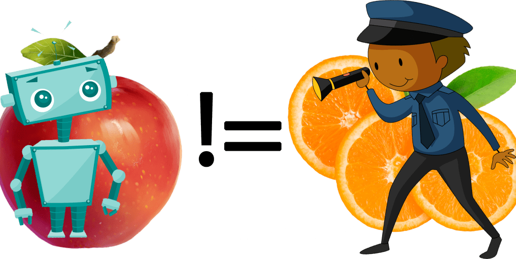 Apples to orange comparison between robots and human security guards